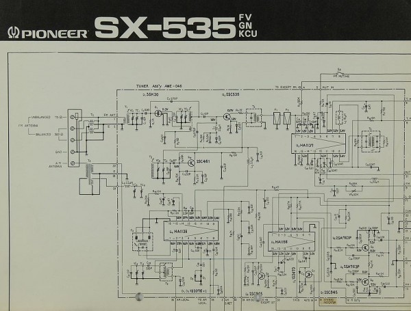 Pioneer SX-535 (FV, GN, KCU) Schaltplan / Serviceunterlagen