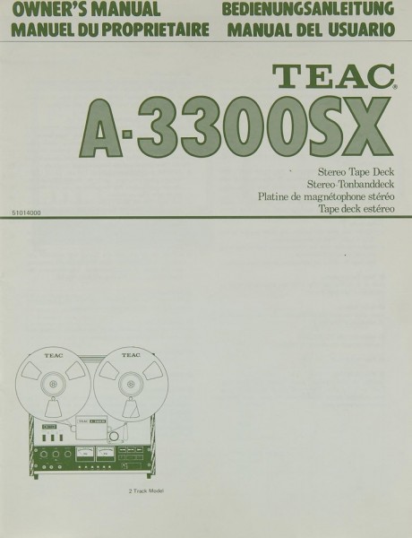 Teac A-3300 SX Operating Instructions
